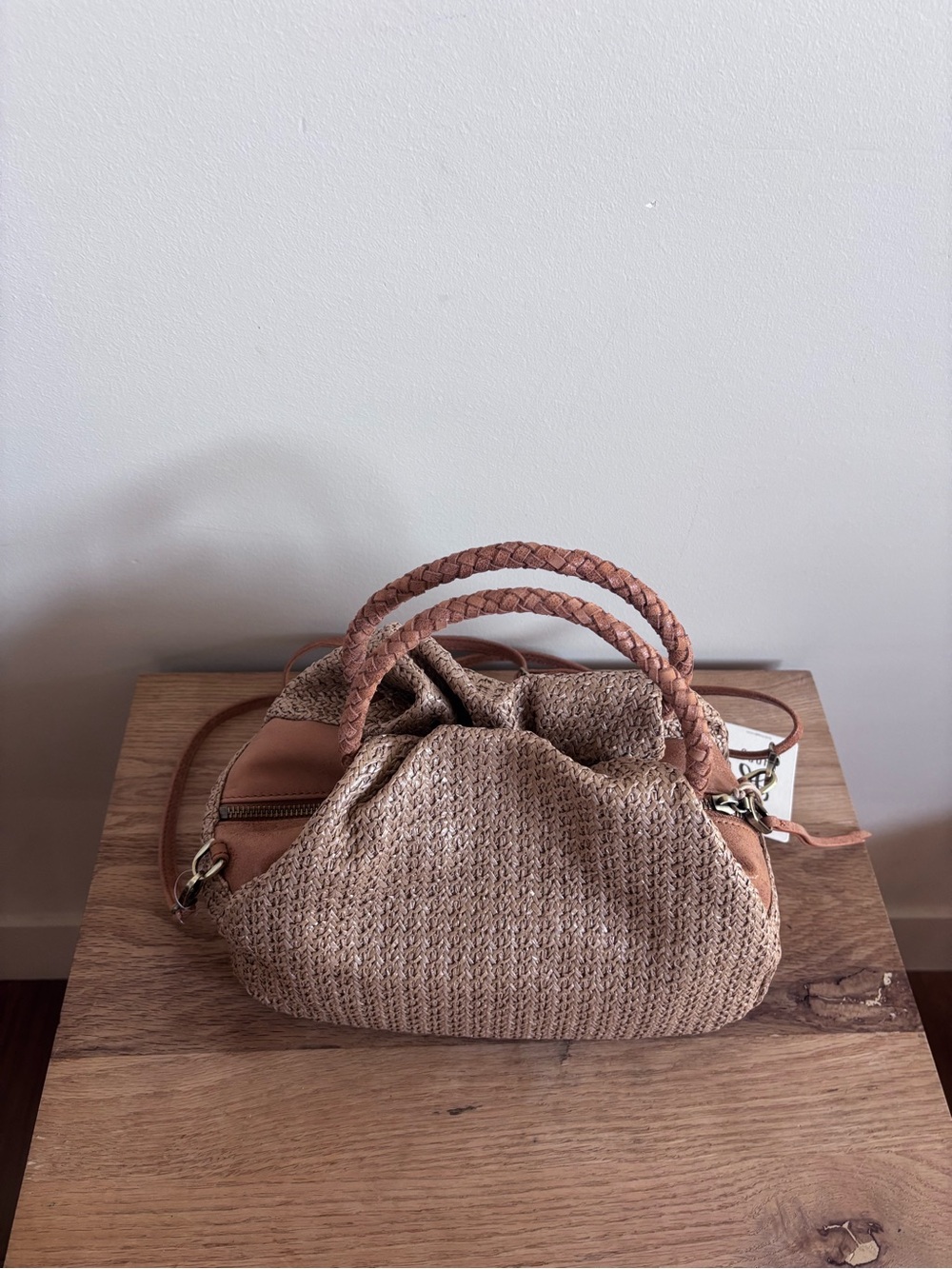 NWT HOBO Darling Small Satchel Crossbody Bag Purse - Meadow Woven Straw - Picture 11 of 14